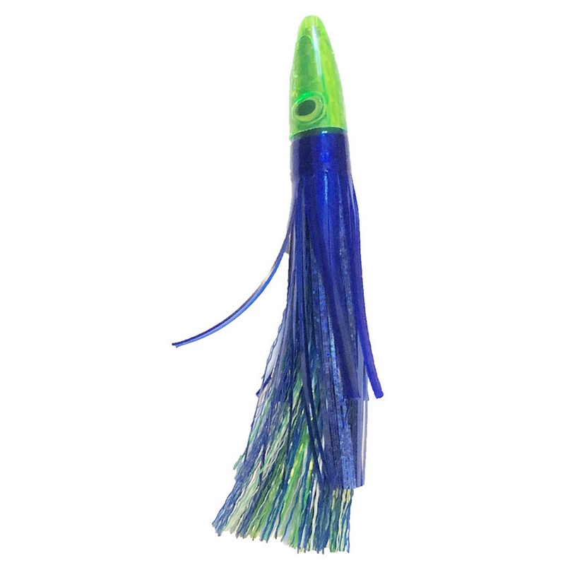 Zuker Grass Lures – Green Head Blue Sparkle, Green and White Skirt