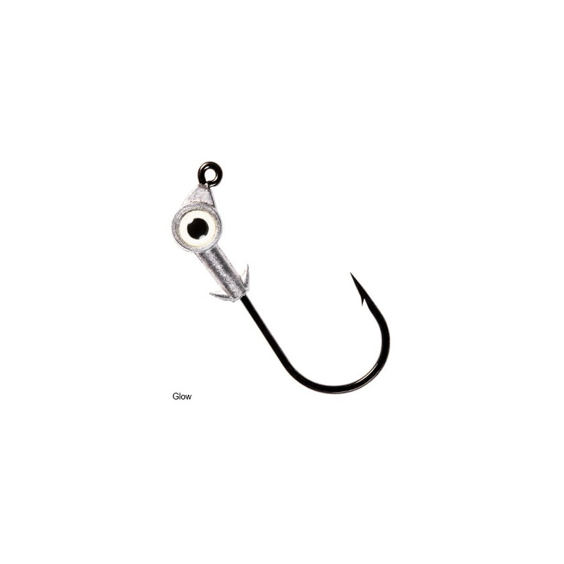 Z-Man Swimbait Eye Jig Head – 1/4oz 3/0 Glow 3pk