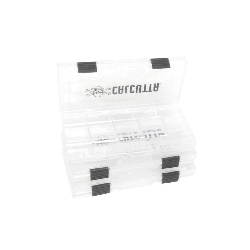 Calcutta 2-Latch Tackle Tray|3500 (9″x5″x1″)|3600 (11″x7″x1.5″)|3700 (14″x8.5″x2″)