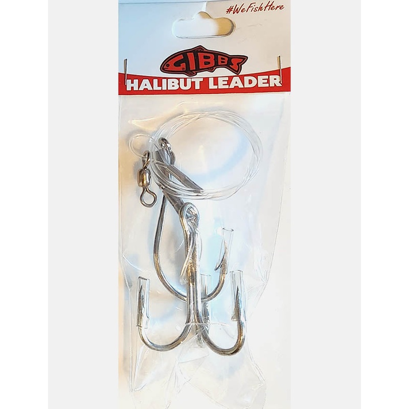 Gibbs Halibut Rig – Perlon 10/0 Single & 8/0 Treble Hooks