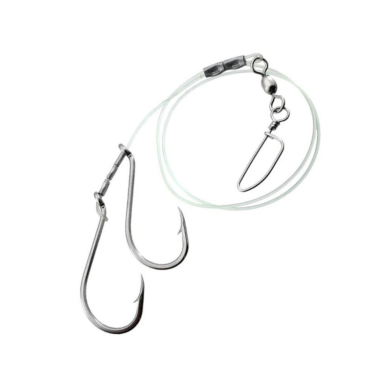 Gibbs Halibut Rig – Perlon w/ Snap 10/0 Single Hooks