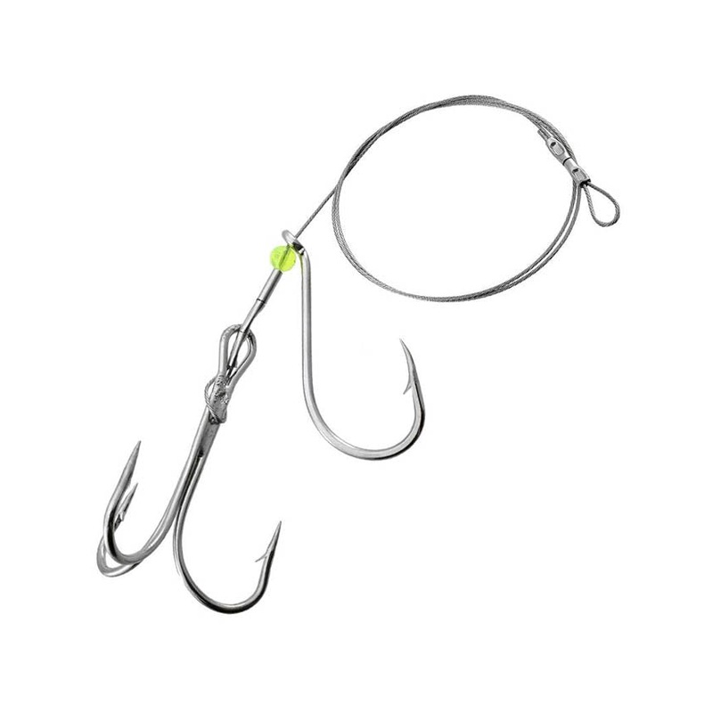Gibbs Halibut Rig – Stainless 10/0 Single & 10/0 Treble Hooks
