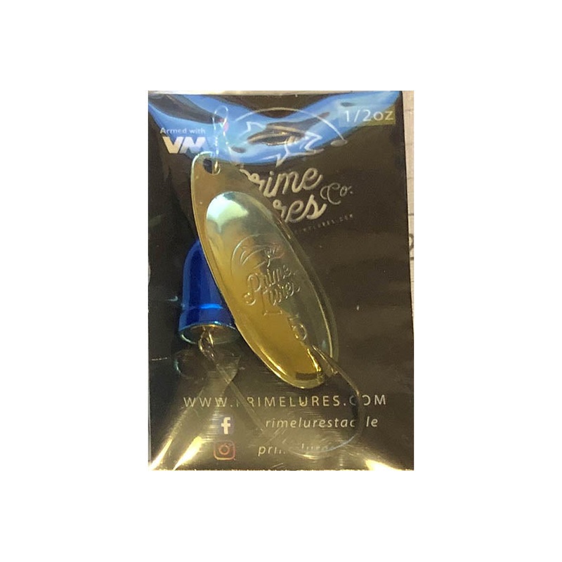Prime Lures #5 (1/2oz) Spinner – Brass & Blue