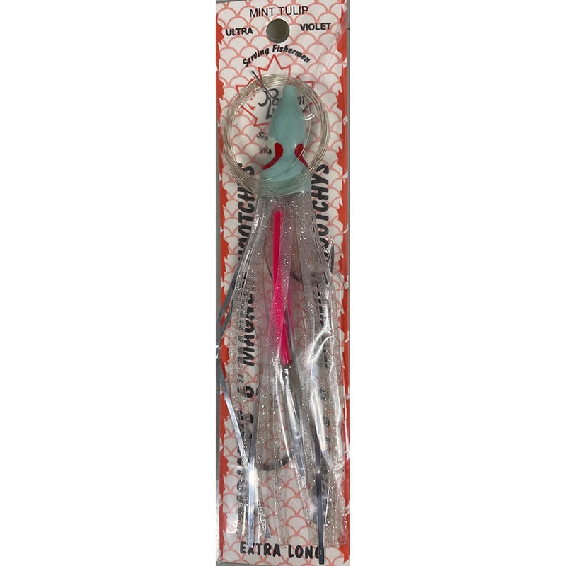 Radiant Large Hoochies Rigged Octopus – Mint Tulip