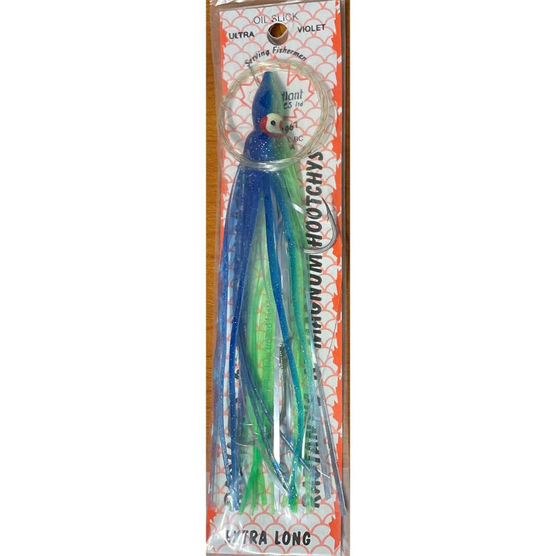 Radiant Large Hoochies Rigged Octopus – Oil Slick