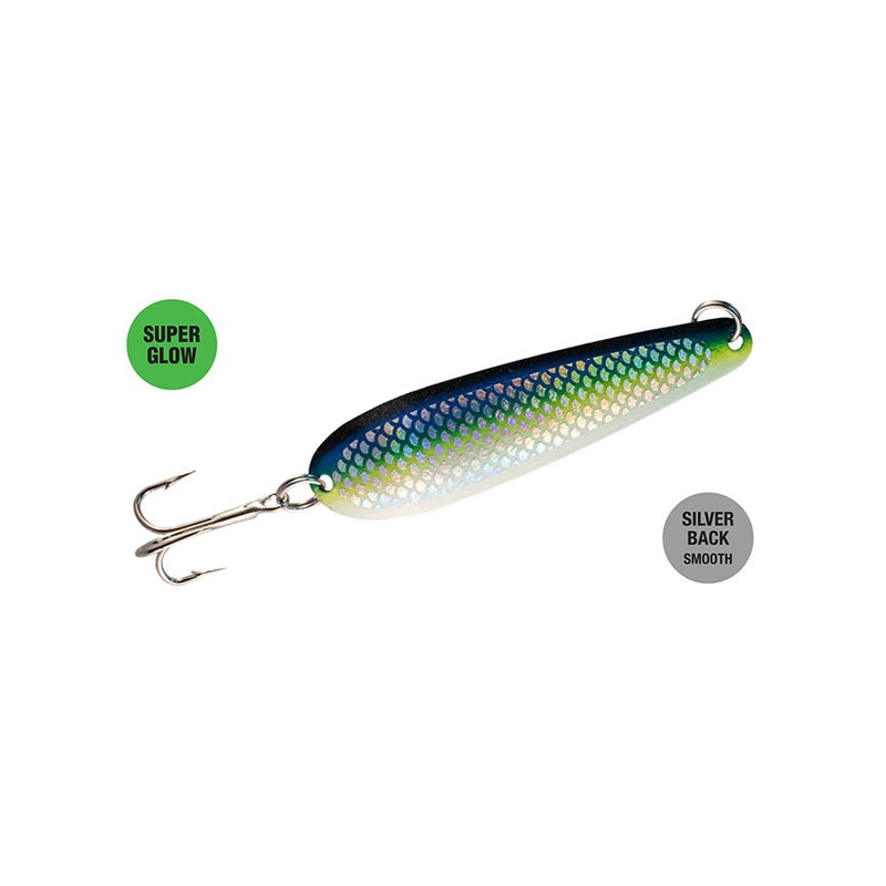 Northern King Lures 4D Trolling Spoon 3-5/16 – Glow Herring Aid