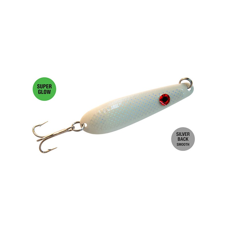 Northern King Lures 4D Trolling Spoon 3-5/16 – Red Eye Ghost Glow