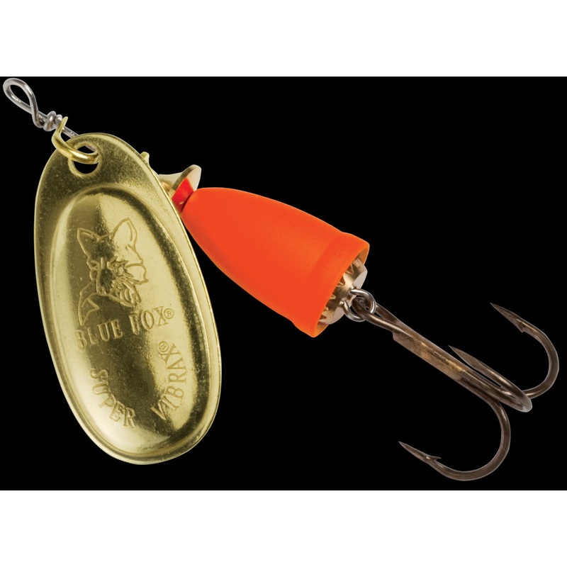 Blue Fox Vibrax Mid Depth – Gold Flourescent Red