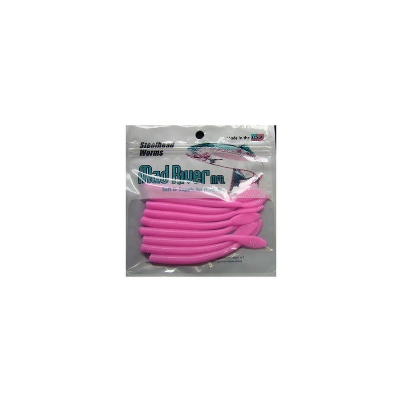 Mad River Steelhead Worms – Bubblegum 3