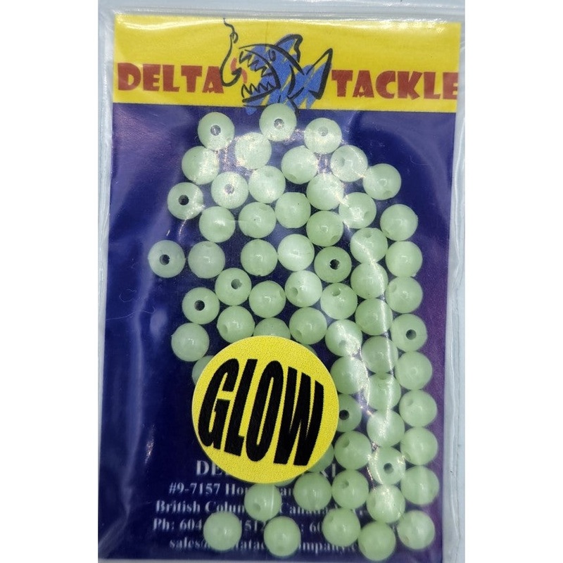 Delta Tackle Beads – Glow 5mm 60 pack