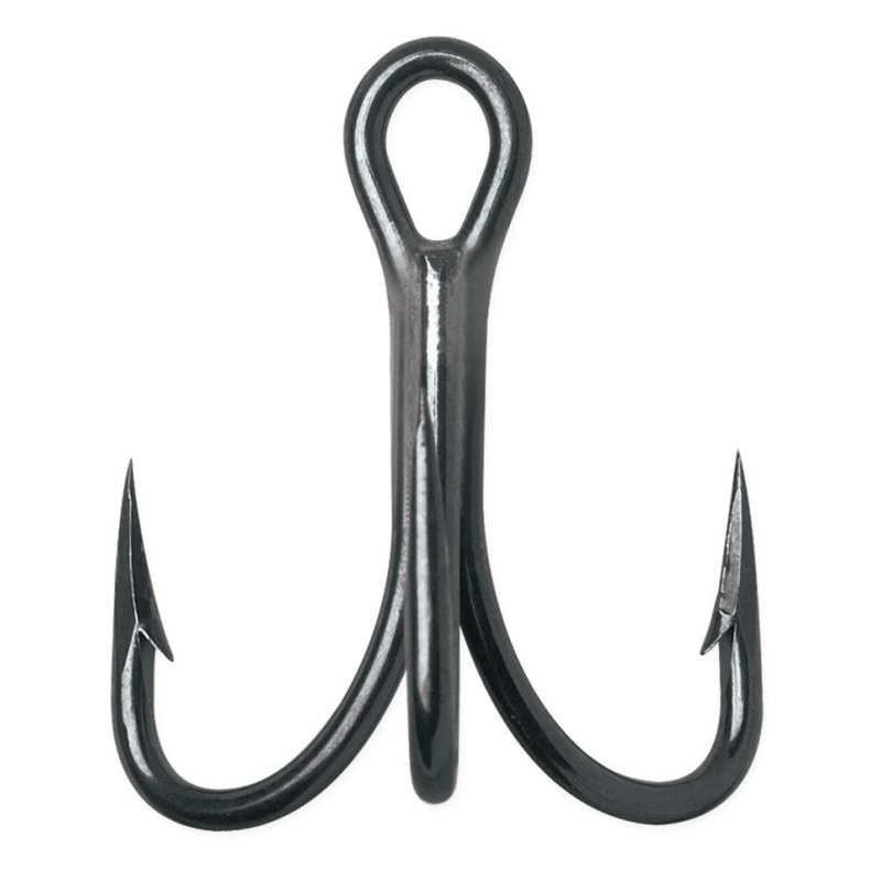VMC O’Shaugnessy Treble 4x Strong Hooks – Short Shank – Black Nickel