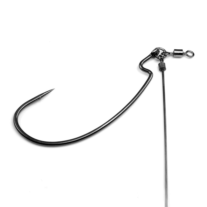 Gamakatsu 401213 Power Drop Hybrid Worm, NS Black, size 3/0, 2 per Pack