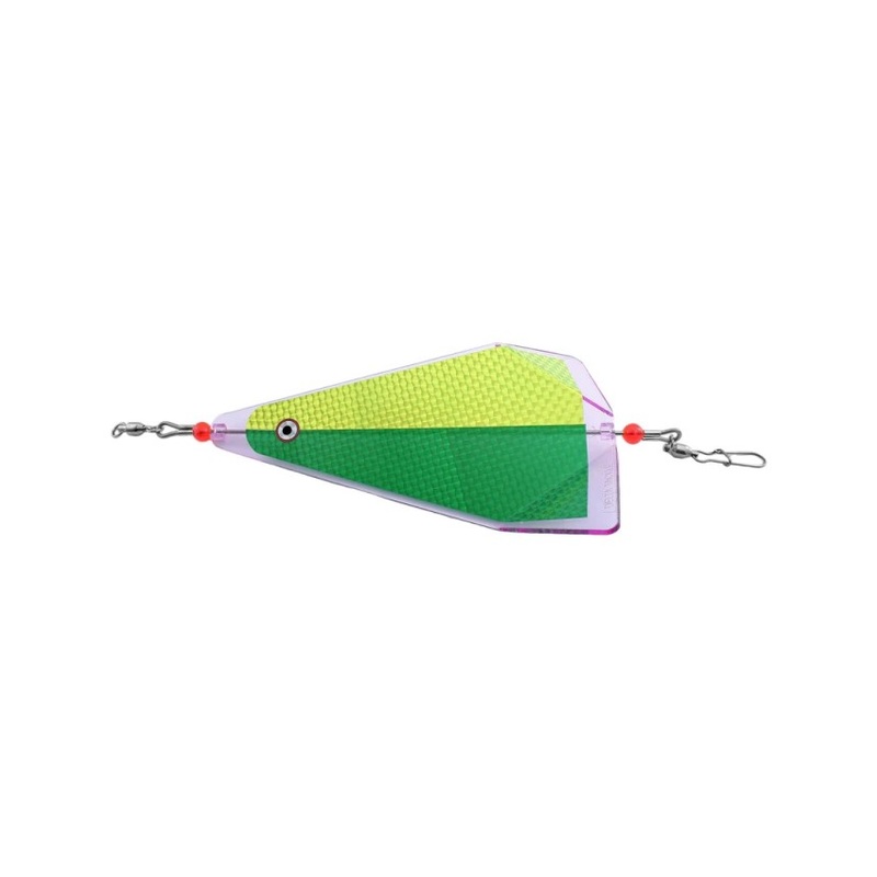 Gibbs Inline Flasher – UV 50/50 Green/Chartreuse Prism