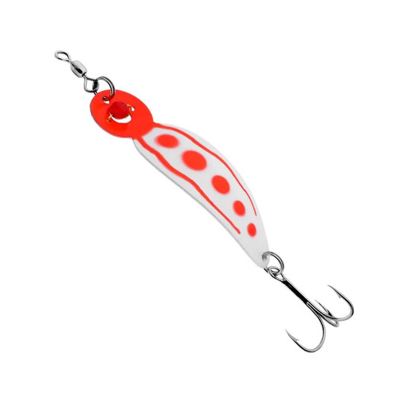 Gibbs One Eye Wiggler – #2-3/4 – Fluorescent Red & White
