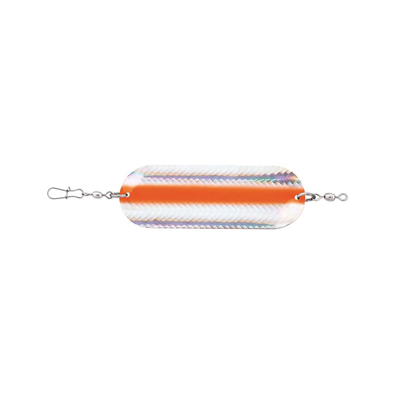 Luhr Jensen Trout & Kokanee Dodger – Chrome/Orange Reflex