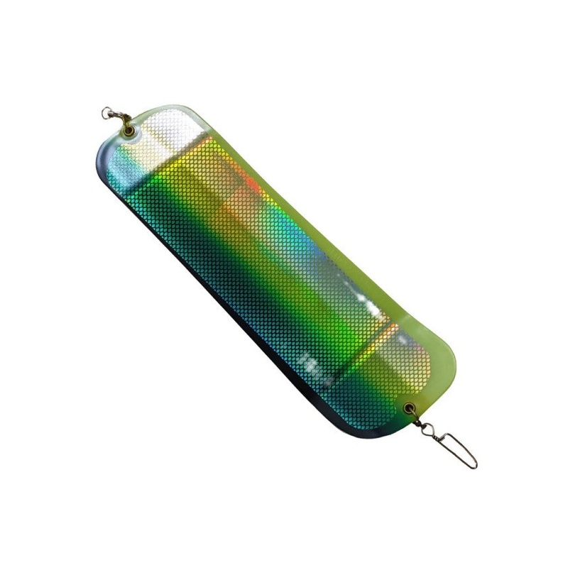 Oki Big Shooter Flasher – Chartreuse Glow Green Herring Aid