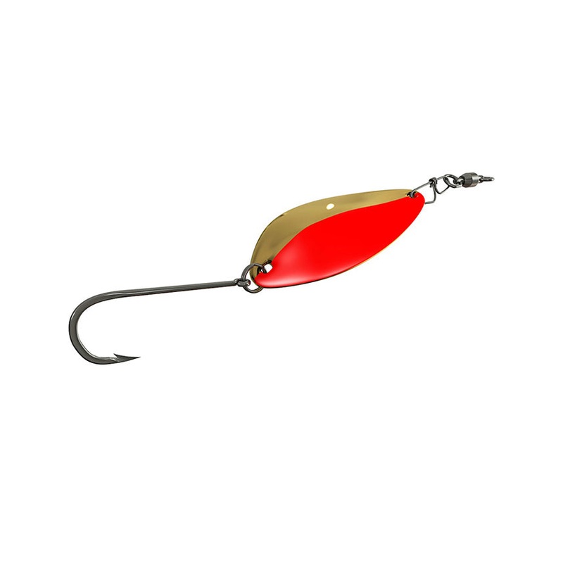 P-Line Pro-Steel Spoon – Gold Fl. Red