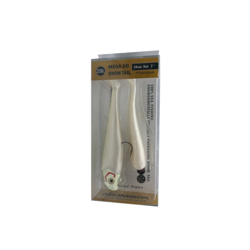 Amundson 7in Mega Jig 9oz – Sparkle White Glow