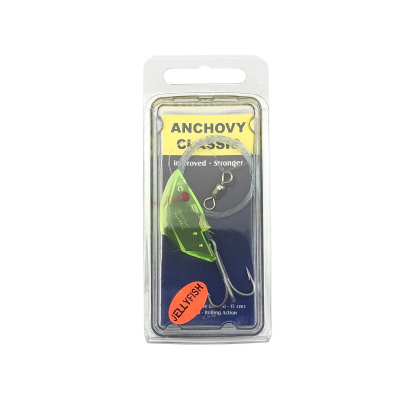 Oki Anchovy Classic Teaser Head Rigged – Green Jellyfish