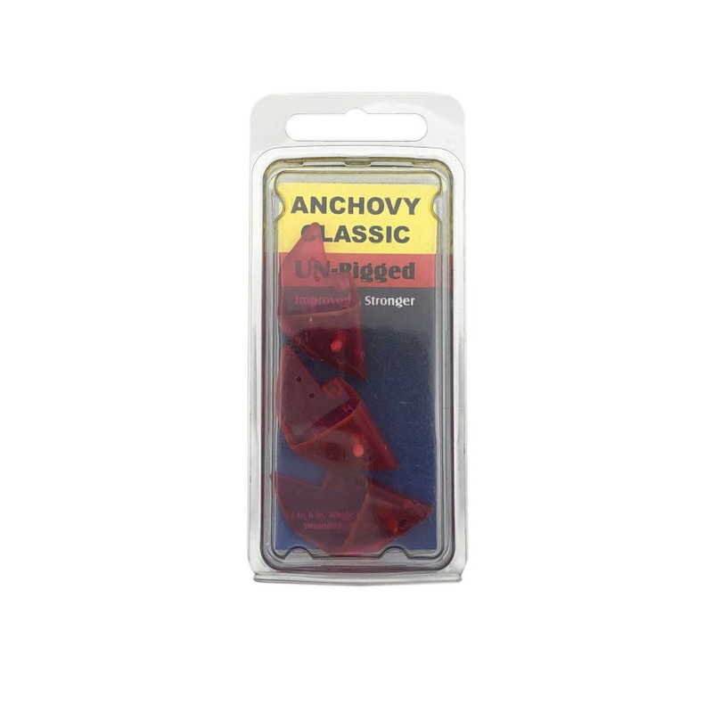 Oki Anchovy Classic Teaser Head Unrigged 3pk – Red