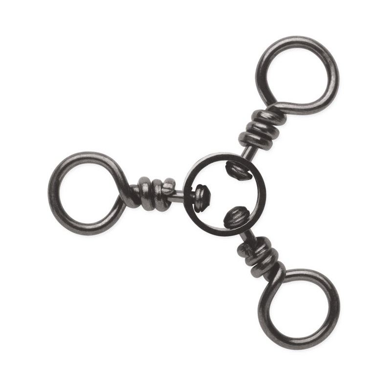 VMC Three Way Swivel – Black 4 Pack