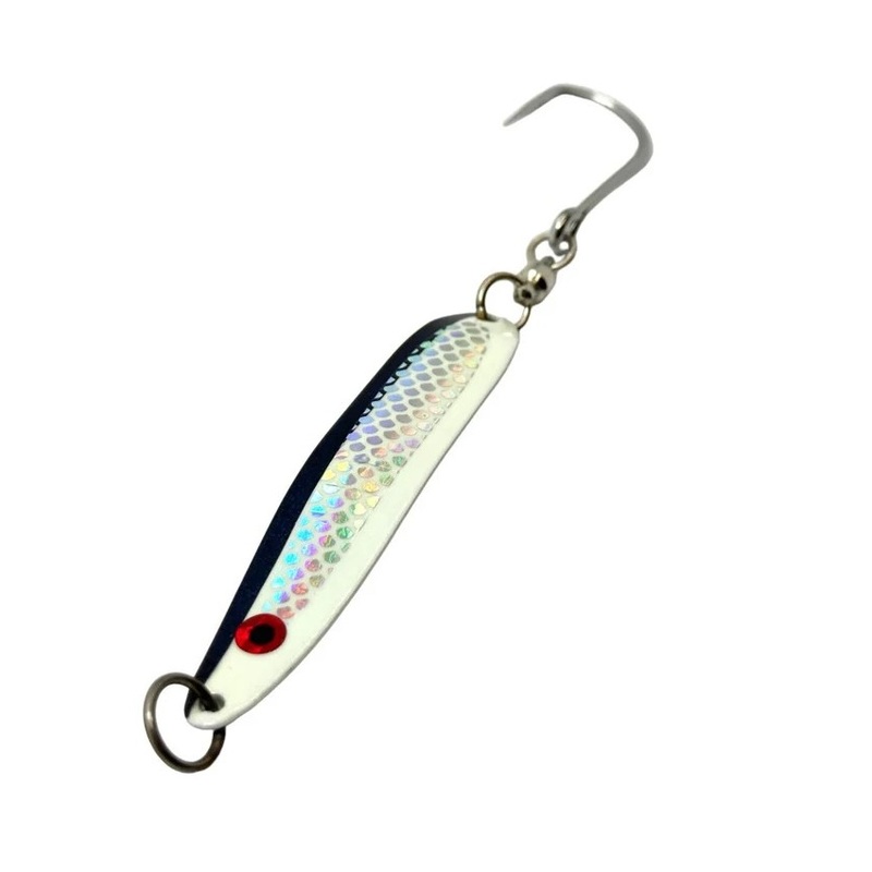 Westcoast Fishing Tackle Phat-E Spoon – Black & Blue Glow