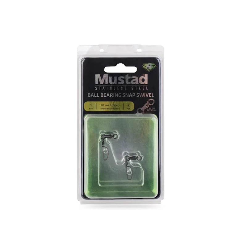 Mustad Ball Bearing Snap Swivel – Stainless Steel Black