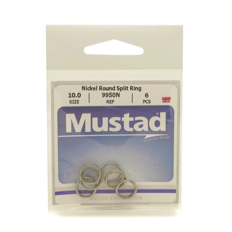 Mustad Nickel Round Split Ring