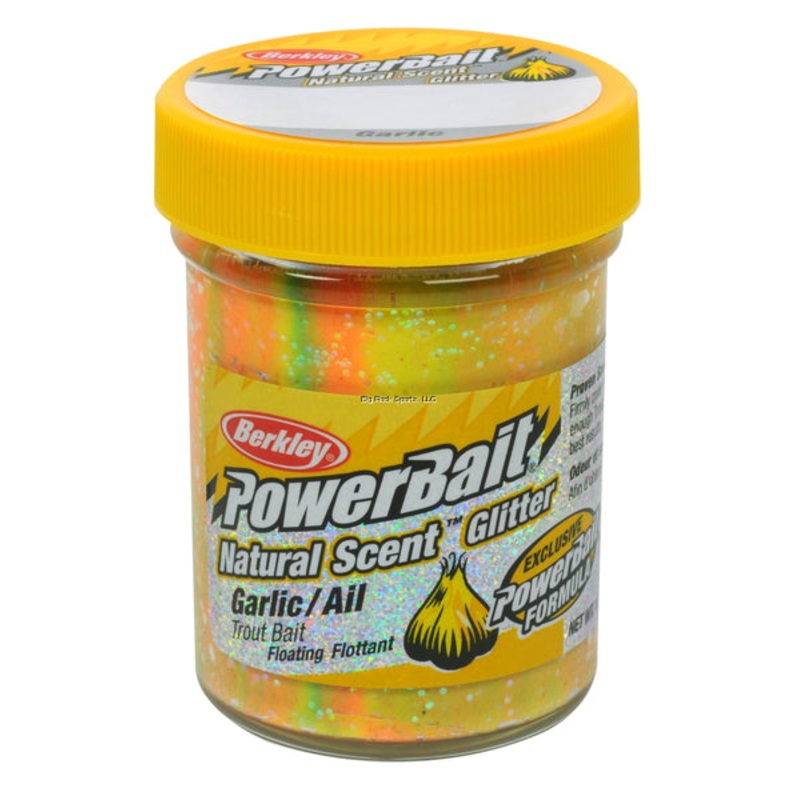Berkley PowerBait Glitter Trout Bait Garlic Scent Rainbow