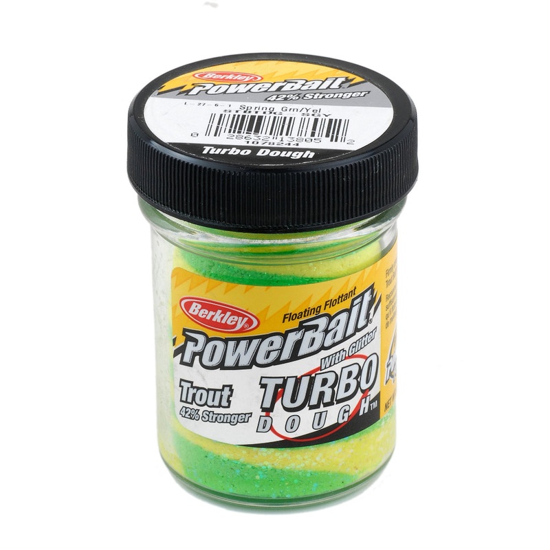 Berkley PowerBait Glitter Turbo Dough Spring Green Yellow