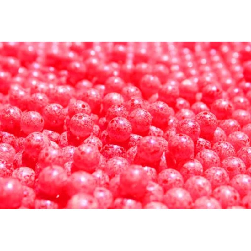 Great Lakes Steelhead Trick Em Beads – Pearl Scrambled Big Red