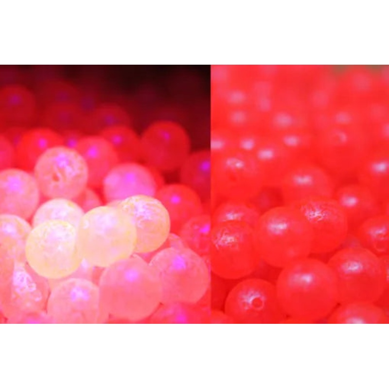 Great Lakes Steelhead Trick Em Beads – Pearl Super UV Red