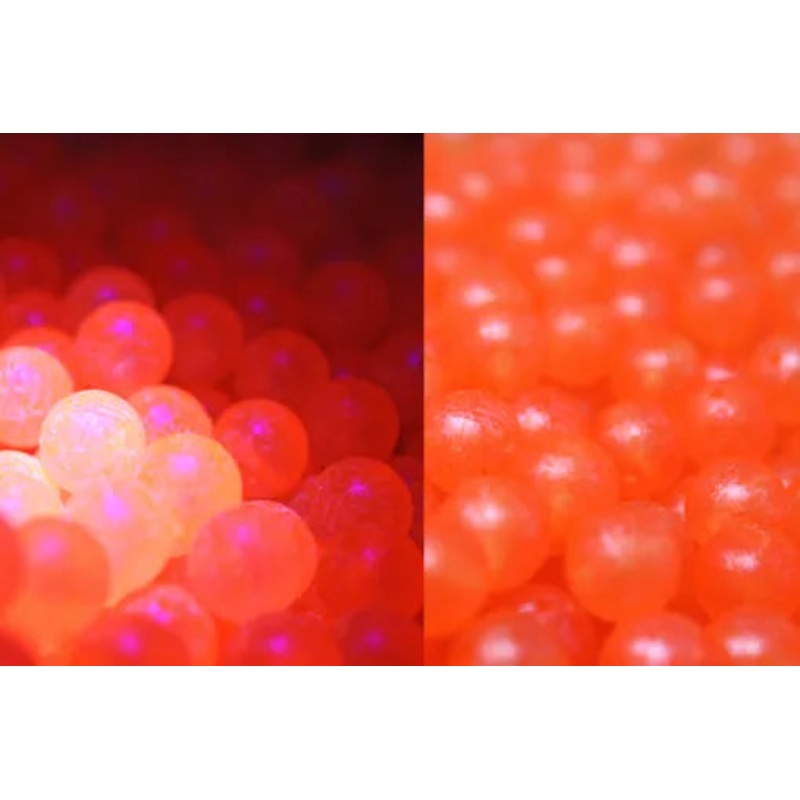 Great Lakes Steelhead Trick Em Beads – Pearl Super UV Tomato