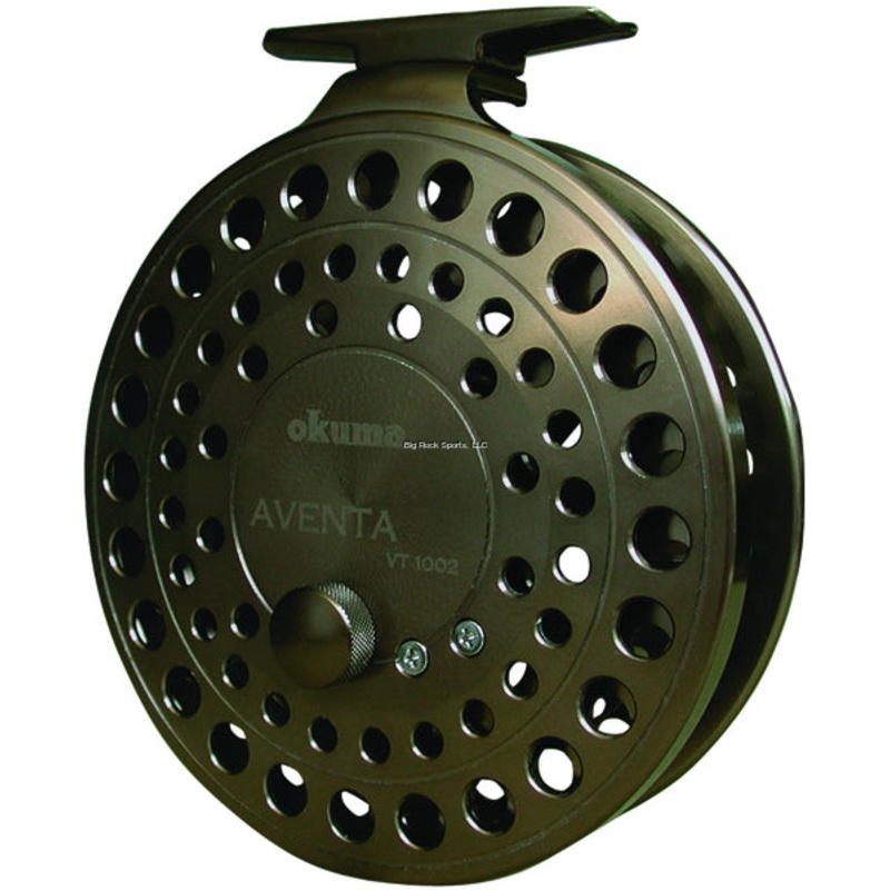 Okuma VT-1002 Aventa Centerpin Float Reel, Machined Aluminum Frame and Spool, 2 SS Japanese Ball Bearings, On/Off Clicker