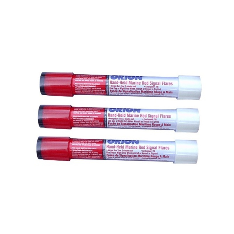 Orion 3-Pack Hand Held Road Flare  Emergency Signal Flares for Roadside Safety