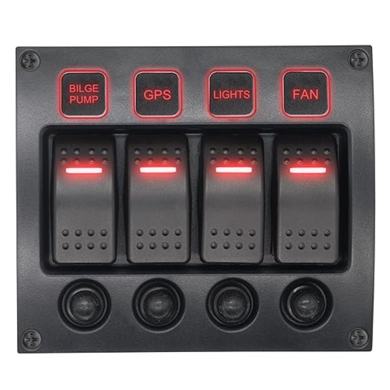 33-495 AWA 4-Gang Switch Panel  Model 10324
