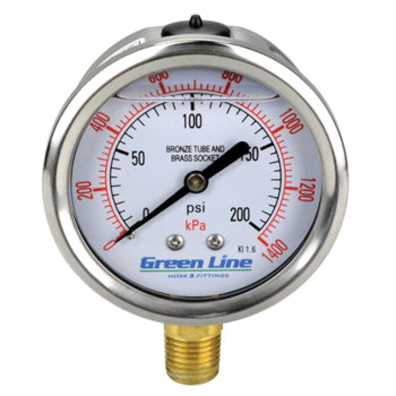 Liquid Filled Gauge 1/4NPT Pressure Gauge