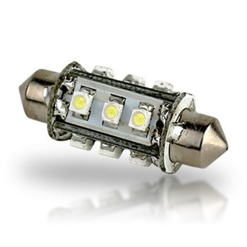 Lunasea 42mm 12-LED Festoon Bulb, Warm White, 10-16V  LLB-18LW-21-00