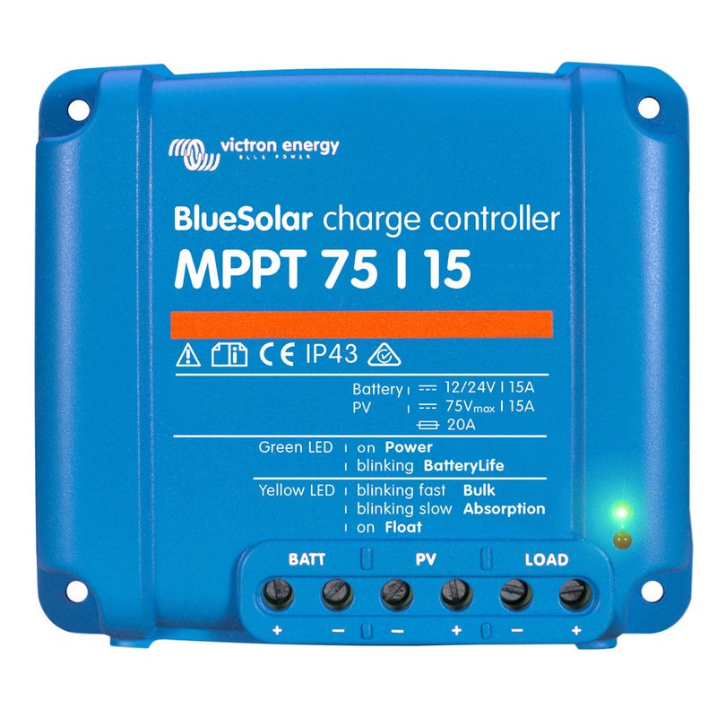 BlueSolar MPPT Charge Controller – 75V – 15AMP