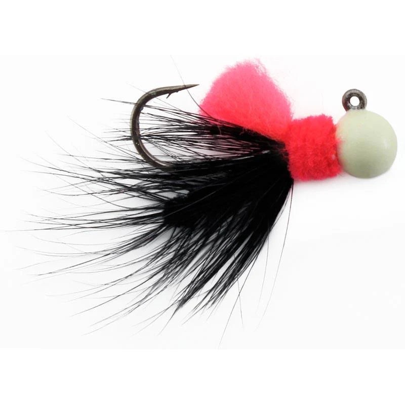 Zak Steely Jig – Orange Collar, Black Tail, Glow Head