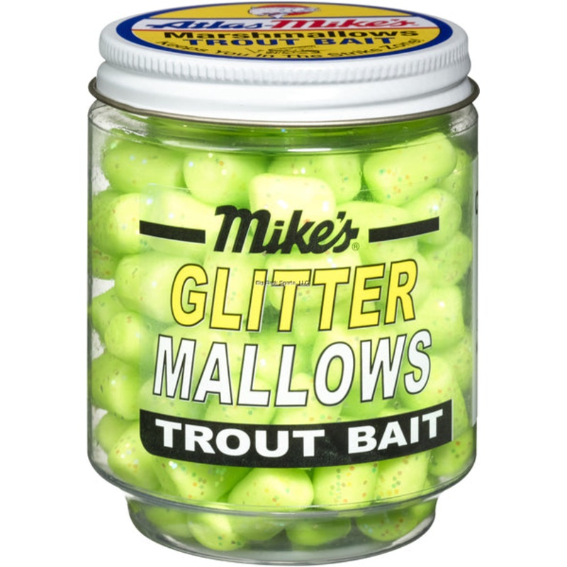 Atlas-Mike’s 5210 Glitter Mallows Chartreuse/Cheese 1.5oz Jar