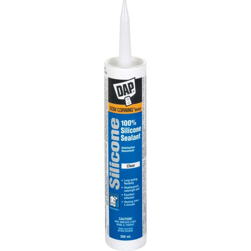 Dap 73473 Silicone Rubber Sealant, Indoor/Outdoor  Cartridge, Clear