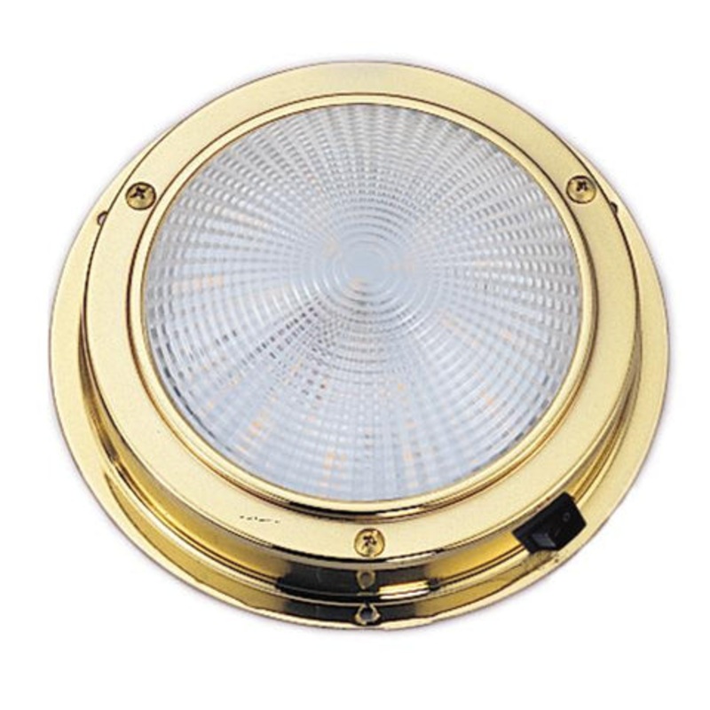 Victory AA00551BLED Dome Light  5 LED, Polished Brass, White