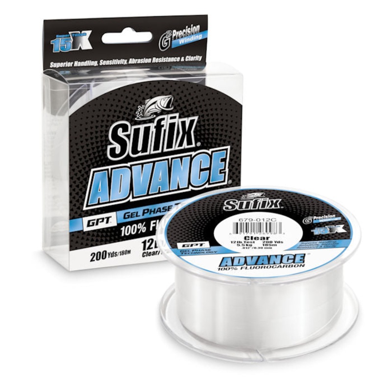 Advance Fluorocarbon Line|Clear|4lb|6lb|8lb|10lb|12lb|14lb|17lb|20lb|25lb|30lb|200yds|1200yds
