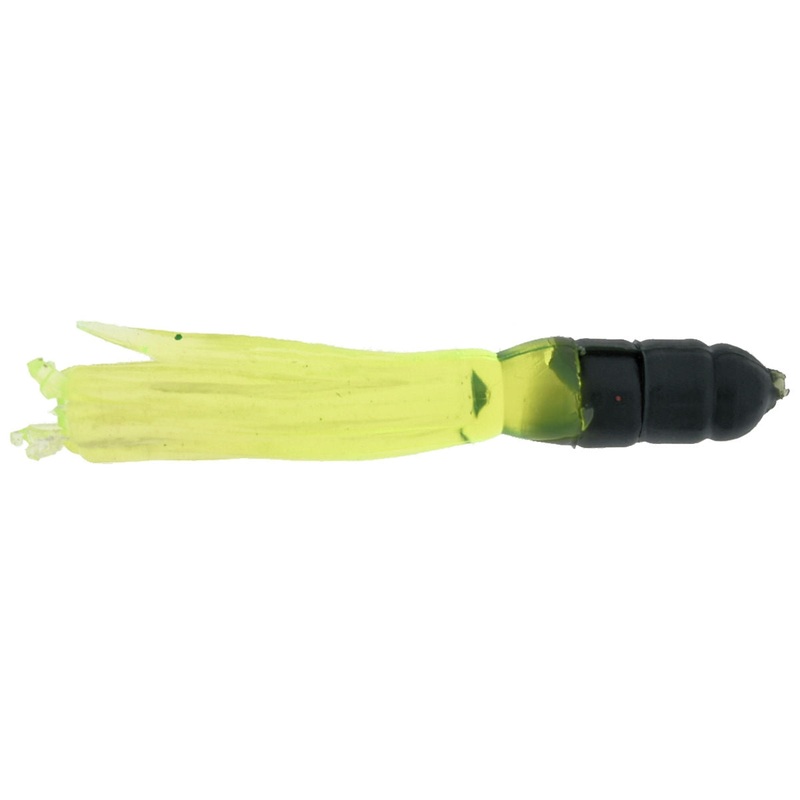 Solid Body Crappie Tubes_Black Chartreuse*