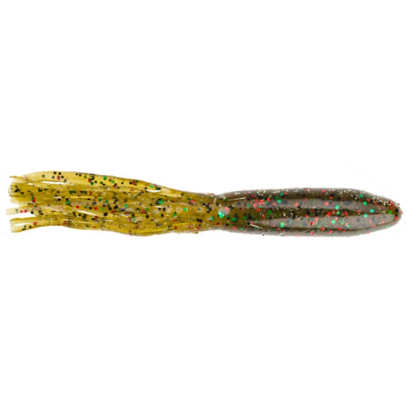 Denny Brauer Flip-N-Tube_Green Pumpkin Red/Green Flake