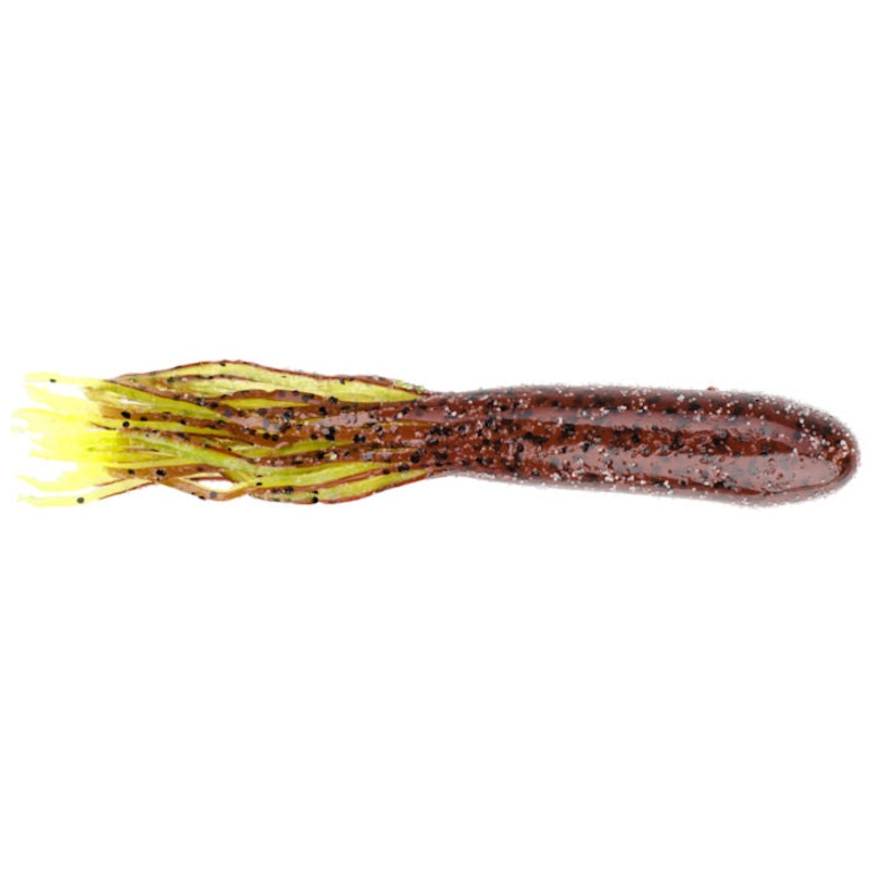 Denny Brauer Flip-N-Tube_Pumpkin/Chartreuse Tail