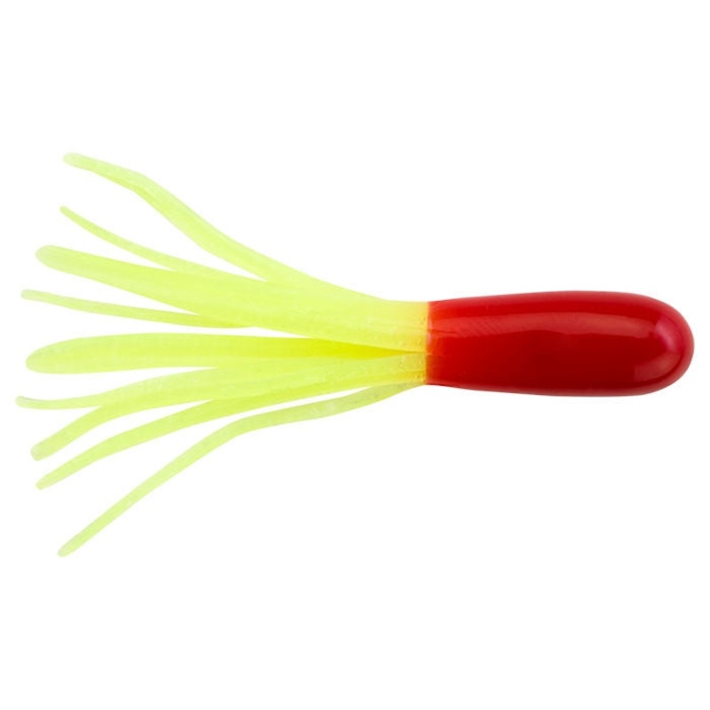 Johnson Fishing Crappie Buster Tubes_Red Chartreuse Glow*