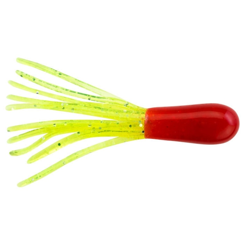 Johnson Fishing Crappie Buster Tubes_Red Chartreuse Sparkle*