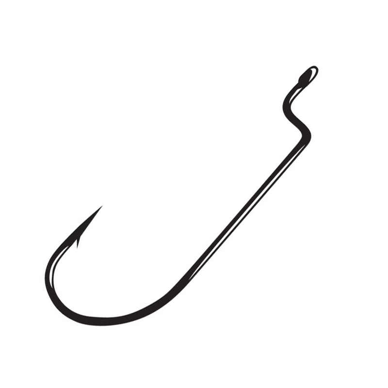 Offset Shank Worm Hook_NS Black*